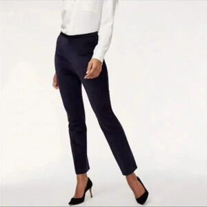 Aritzia Babaton Nigel Velvet High Waist Pants Navy Straight Leg Women’s Dress